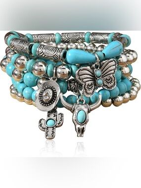 Beaded Turquoise Western Bracelets for Women